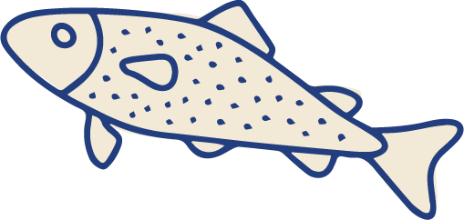 Salmon illustration for Chutoro Pets Salmon Bites freeze dried treats